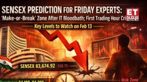 “Sensex Faces Critical Test on February 13 Amid IT Sell-Off and Fed Rate Cut Concerns”
